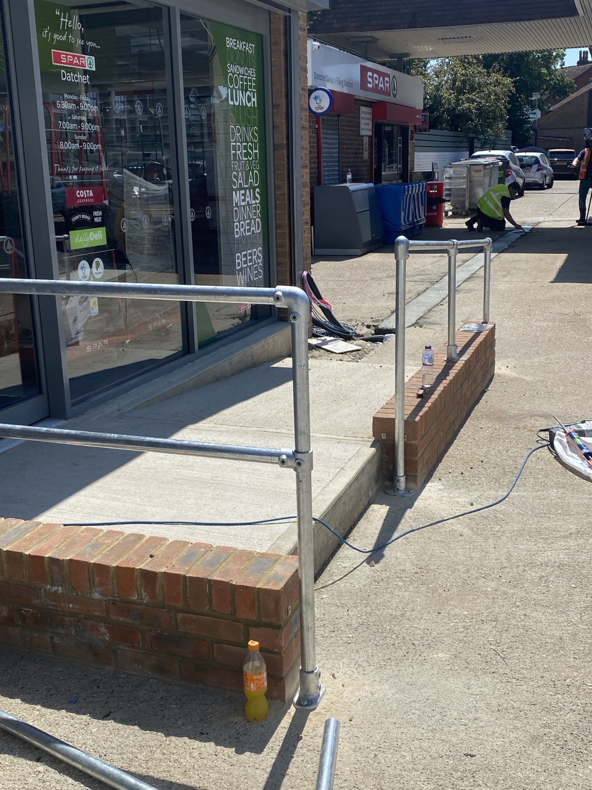 Commercial ramp and galvanised railings