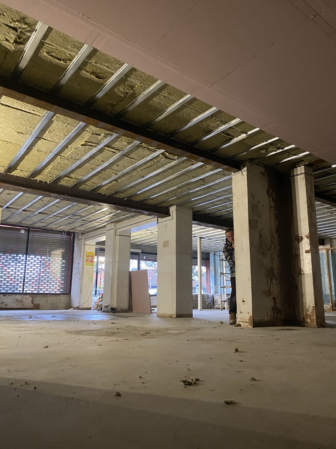 Commercial ceiling framing and acoustic insulation