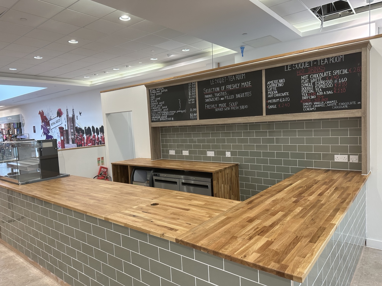 Finished café counter