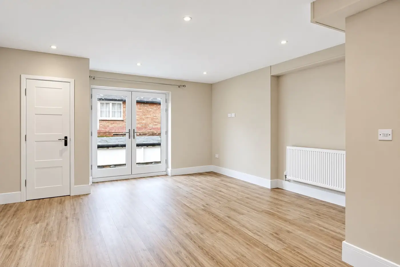 Completed living area in one of the Henley new-build apartments