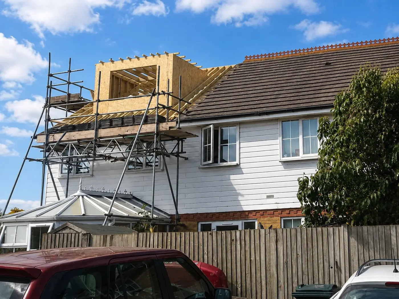 Eastbourne loft conversion during construction